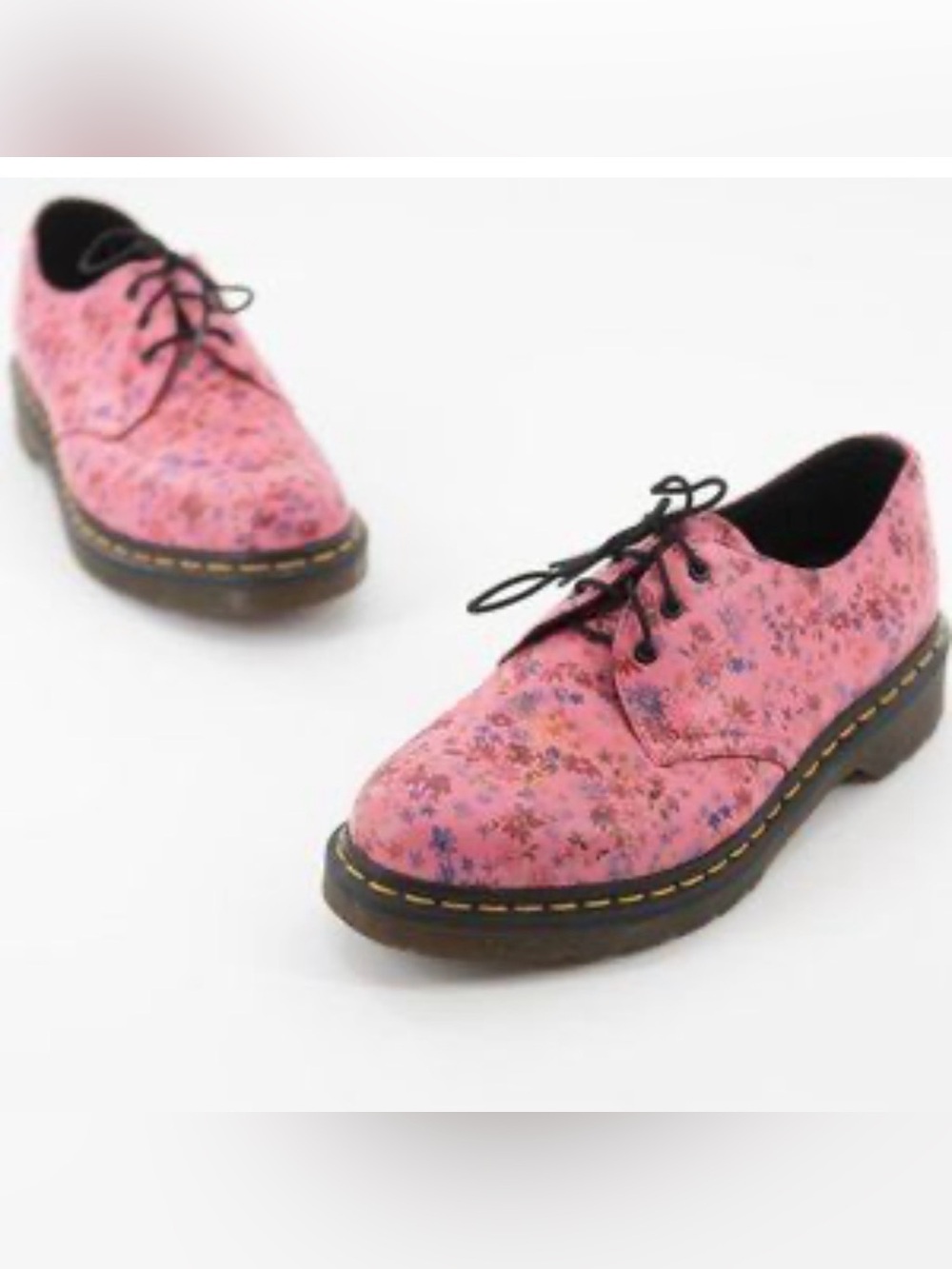 Dr. Martens 10084 3-Eye Acid Pink Floral Oxfords